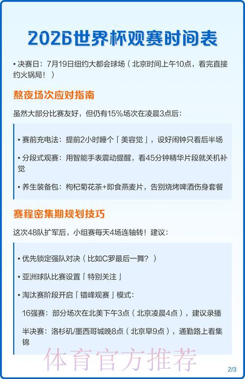 2026篮球世界杯全程直播观赛完全指南